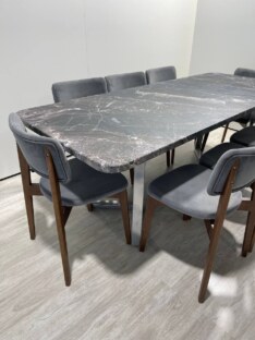 Стол кухонный обеденный прямоугольный дизайнерский лофт THETABLE RU 140х80 2.18/1.3