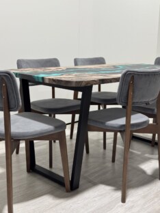 Стол кухонный обеденный прямоугольный дизайнерский лофт THETABLE 180х80 4.13/2.1