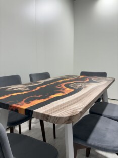 Стол кухонный обеденный прямоугольный дизайнерский лофт THETABLE RU 120х80 4.15/4.2