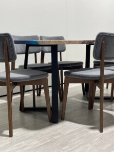 Стол кухонный обеденный прямоугольный дизайнерский лофт THETABLE RU 160х80 3.32/1.1