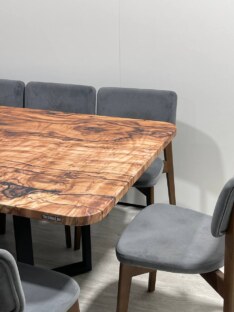 Стол кухонный обеденный прямоугольный дизайнерский лофт THETABLE RU 250х100 1.18/3.1