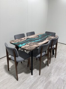 Стол кухонный обеденный прямоугольный дизайнерский лофт THETABLE RU 120х80 4.13/4.1