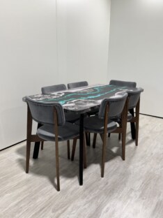 Стол кухонный обеденный прямоугольный дизайнерский лофт THETABLE RU 120х80 4.18/4.1