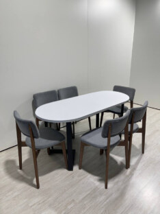 Стол кухонный обеденный овальный дизайнерский лофт THETABLE RU 140х80 2.23/3.1