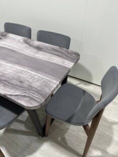 Стол кухонный обеденный прямоугольный дизайнерский лофт THETABLE RU 120х80 3.27/2.1