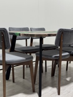 Стол кухонный обеденный прямоугольный дизайнерский лофт THETABLE RU 120х80 4.14/4.1