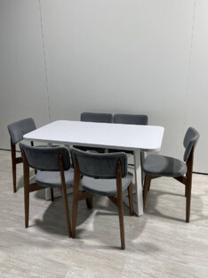 Стол кухонный обеденный прямоугольный дизайнерский лофт THETABLE RU 140х80 2.23/1.2