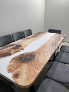 Стол кухонный обеденный прямоугольный дизайнерский лофт THETABLE RU 220х90 3.18/1.1