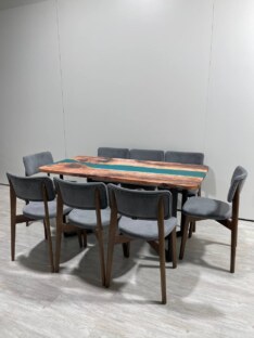 Стол кухонный обеденный прямоугольный дизайнерский лофт THETABLE RU 160х80 3.14/3.1