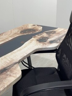 Стол компьютерный с вырезом дизайнерский лофт THETABLE RU 180х80 3.19/2.1