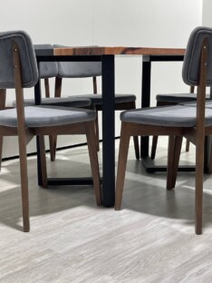 Стол кухонный обеденный прямоугольный дизайнерский лофт THETABLE RU 140х80 5.8/3.1