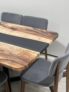 Стол кухонный обеденный прямоугольный дизайнерский лофт THETABLE RU 250х100 3.25/1.1