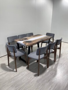 Стол кухонный обеденный прямоугольный дизайнерский лофт THETABLE RU 160х80 3.39/2.1