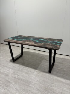 Стол кухонный обеденный прямоугольный дизайнерский лофт THETABLE RU 140х80 4.9/2.1