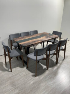 Стол кухонный обеденный прямоугольный дизайнерский лофт THETABLE RU 160х80 3.47/2.1