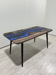 Стол кухонный обеденный прямоугольный дизайнерский лофт THETABLE RU 140х80 4.8/6.1