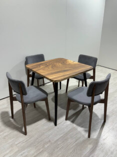 Стол кухонный обеденный квадратный дизайнерский лофт THETABLE 80х80 9.2/6.1