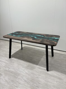 Стол кухонный обеденный прямоугольный дизайнерский лофт THETABLE RU 140х80 4.9/4.1