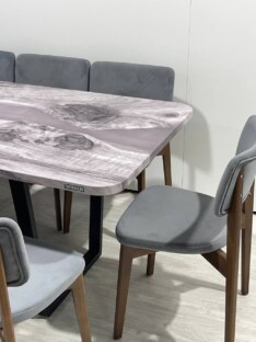 Стол кухонный обеденный прямоугольный дизайнерский лофт THETABLE RU 200х90 3.27/2.1