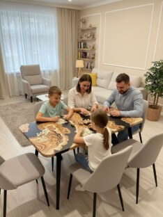 Стол кухонный обеденный прямоугольный дизайнерский лофт THETABLE RU 120х80 2.73/6.1