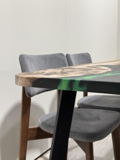 Стол кухонный обеденный прямоугольный дизайнерский лофт THETABLE RU 180х80 4.14/3.1