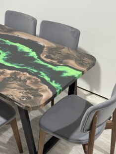 Стол кухонный обеденный прямоугольный дизайнерский лофт THETABLE RU 140х80 4.10/2.1