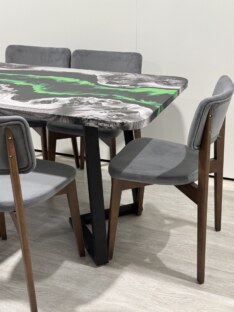 Стол кухонный обеденный прямоугольный дизайнерский лофт THETABLE RU 120х80 4.19/1.1