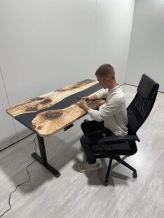 Стол компьютерный с подъемным механизмом дизайнерский лофт THETABLE RU 120х80 3.25/14.1