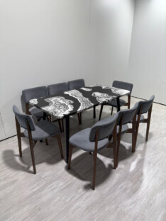 Стол кухонный обеденный прямоугольный дизайнерский лофт THETABLE RU 140х80 2.72/6.1