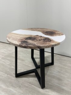Стол кухонный обеденный круглый дизайнерский лофт THETABLE RU 100х32 3.34/1.1