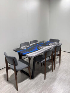 Стол кухонный обеденный прямоугольный дизайнерский лофт THETABLE RU 150х80 4.17/2.1