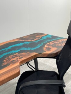 Стол письменный с вырезом дизайнерский лофт THETABLE RU 160х80 4.5/2.1 Стол письменный с вырезом дизайнерский лофт THETABLE RU 160х80 4.5/2.1