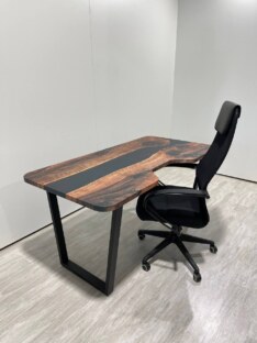 Стол компьютерный с вырезом дизайнерский лофт THETABLE 160х80 3.26/2.1