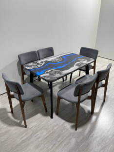 Стол кухонный обеденный прямоугольный дизайнерский лофт THETABLE RU 120х80 4.17/4.1