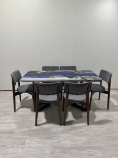 Стол кухонный обеденный прямоугольный дизайнерский лофт THETABLE RU 120х80 4.17/3.1