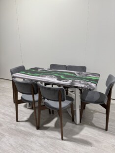 Стол кухонный обеденный прямоугольный дизайнерский лофт THETABLE RU 120х80 4.19/1.2