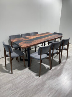 Стол кухонный обеденный прямоугольный дизайнерский лофт THETABLE RU 150х80 3.1/3.1 Стол кухонный обеденный прямоугольный дизайнерский лофт THETABLE RU 150х80 3.1/3.1