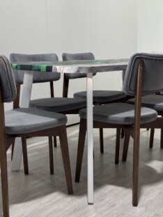 Стол кухонный обеденный прямоугольный дизайнерский лофт THETABLE RU 160х80 4.19/4.2