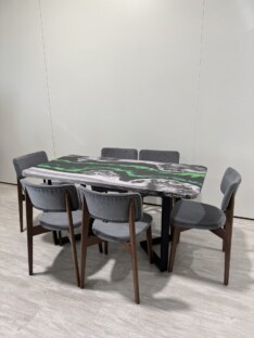 Стол кухонный обеденный прямоугольный дизайнерский лофт THETABLE RU 180х80 4.19/3.1
