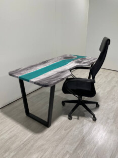 Стол компьютерный с вырезом дизайнерский лофт THETABLE RU 160х80 3.43/2.1