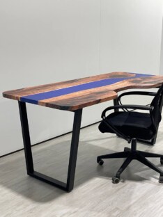 Стол компьютерный с вырезом дизайнерский лофт THETABLE 160х80 3.2/2.1