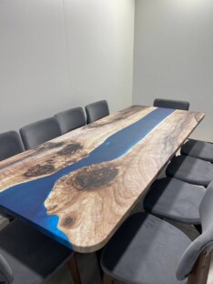 Стол кухонный обеденный прямоугольный дизайнерский лофт THETABLE RU 220х90 3.32/1.1