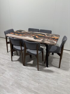 Стол кухонный обеденный прямоугольный дизайнерский лофт THETABLE RU 160х80 4.15/4.1