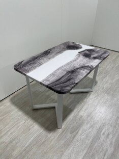 Стол кухонный обеденный прямоугольный дизайнерский лофт THETABLE RU 120х80 3.23/3.2