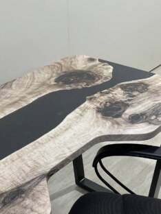 Стол письменный с вырезом дизайнерский лофт THETABLE RU 160х80 3.30/2.1 Стол письменный с вырезом дизайнерский лофт THETABLE RU 160х80 3.30/2.1