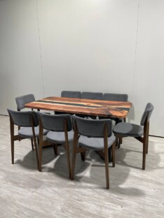 Стол кухонный обеденный прямоугольный дизайнерский лофт THETABLE RU 160х80 5.8/3.1