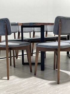 Стол кухонный обеденный прямоугольный дизайнерский лофт THETABLE RU 220х90 3.1/3.1