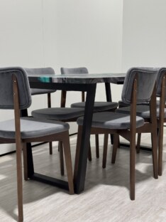 Стол кухонный обеденный прямоугольный дизайнерский лофт THETABLE RU 200х90 4.18/2.1