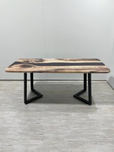 Стол кухонный обеденный прямоугольный дизайнерский лофт THETABLE RU 140х80 3.19/1.1