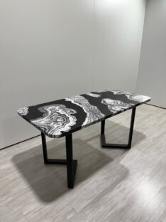 Стол кухонный обеденный прямоугольный дизайнерский лофт THETABLE RU 140х80 2.72/3.1